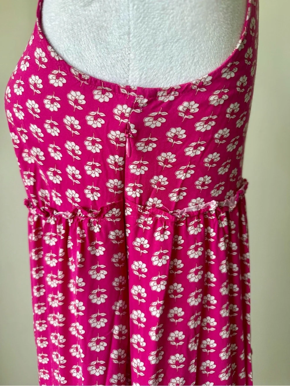 J. CREW Sleeveless Pink Floral Tiered Summer Midi Dress—SZ. 4